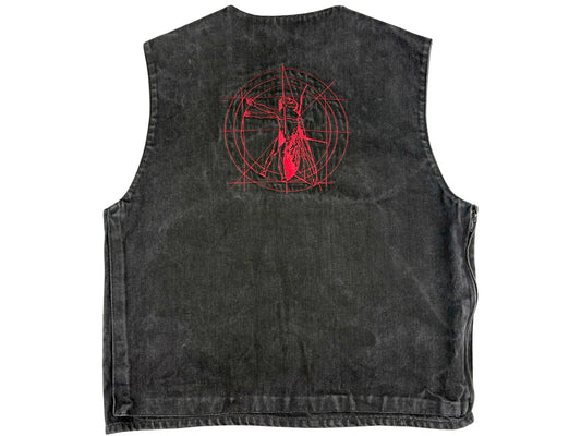 The Fly II Cast & Crew Embroidered Denim Vest
