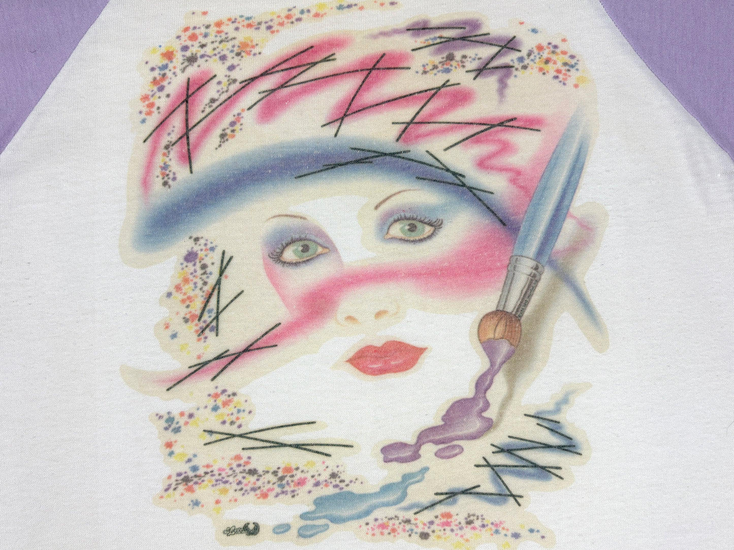 80's Woman Art Raglan T-Shirt