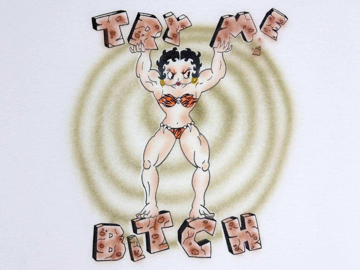 Betty Boop 'Try Me Bitch' Cropped T-Shirt