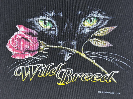 Wild Breed Cat & Rose Lace Tank Top