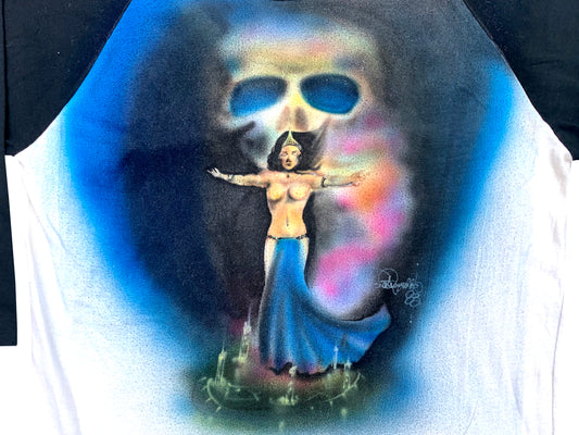 Sorceress & Skull Air Brush Raglan T-Shirt