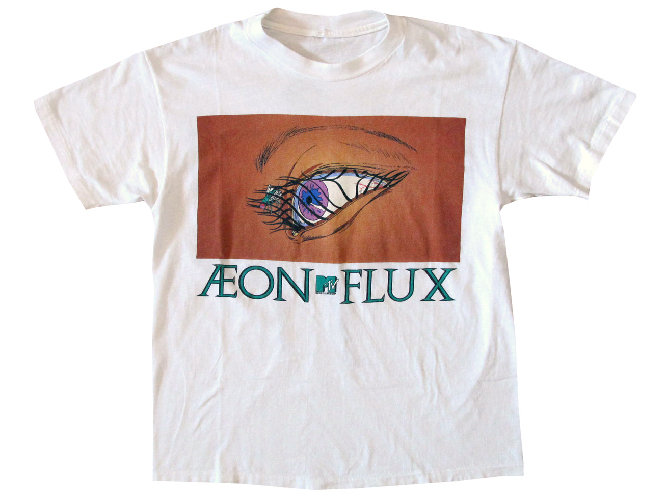 Vintage Aeon Flux White T-Shirt MTV LIquid Television  Cartoon Animated 90s