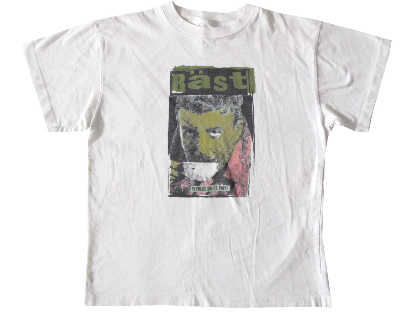Vintage Agnes B. x Bast White T-Shirt Artist Series Art Graffiti 90s y2k