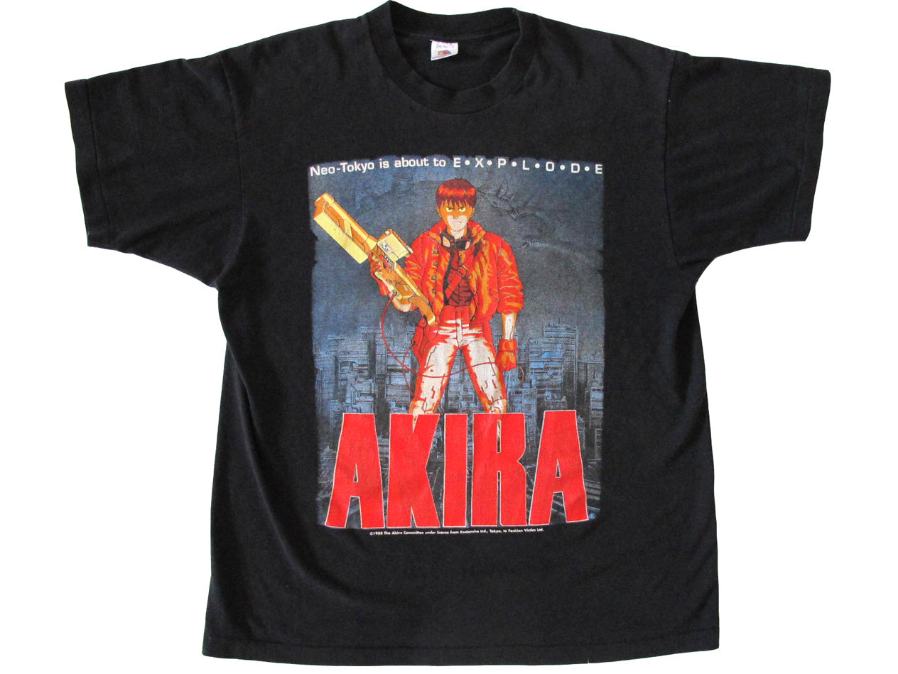 Vintage Akira Tetsuo Poster Black T-Shirt Anime Manga japan 80s 90s New Tokyo Is About To Explode