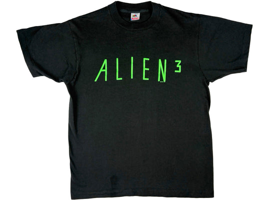 Vintage Alien 3 Black T-Shirt Movie Sci-Fi Science Fiction Horror David Fincher 90s