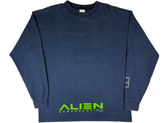 Vintage Alien Resurrection Blue Long Sleeve Shirt 90s Movie Aliens