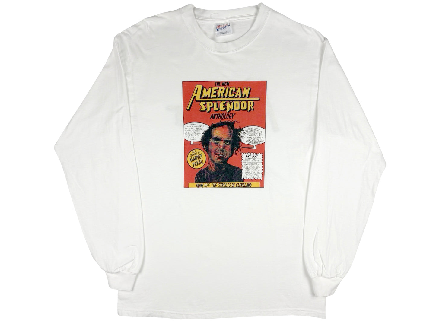Vintage American Splendor Anthology White Long Sleeve Shirt Comic Comic Book Adult 90s y2k Harvey Pekar