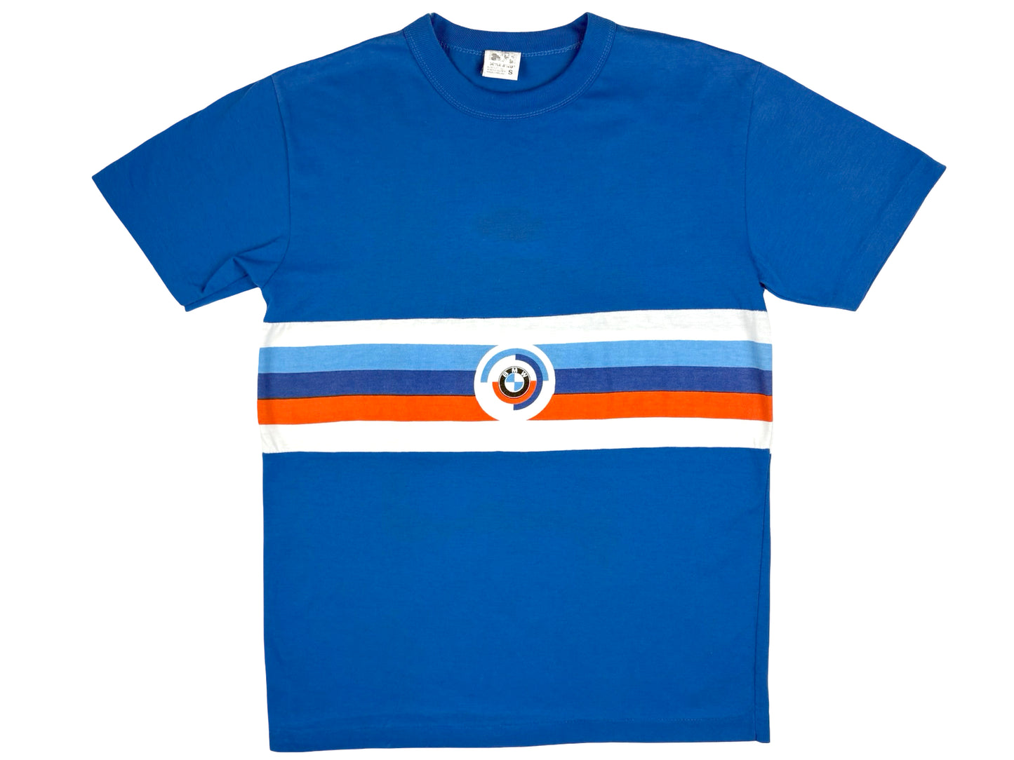Vintage BMW Style Auto Blue T-Shirt Logo Car Race Racing 80s 90s luxury german foreign
