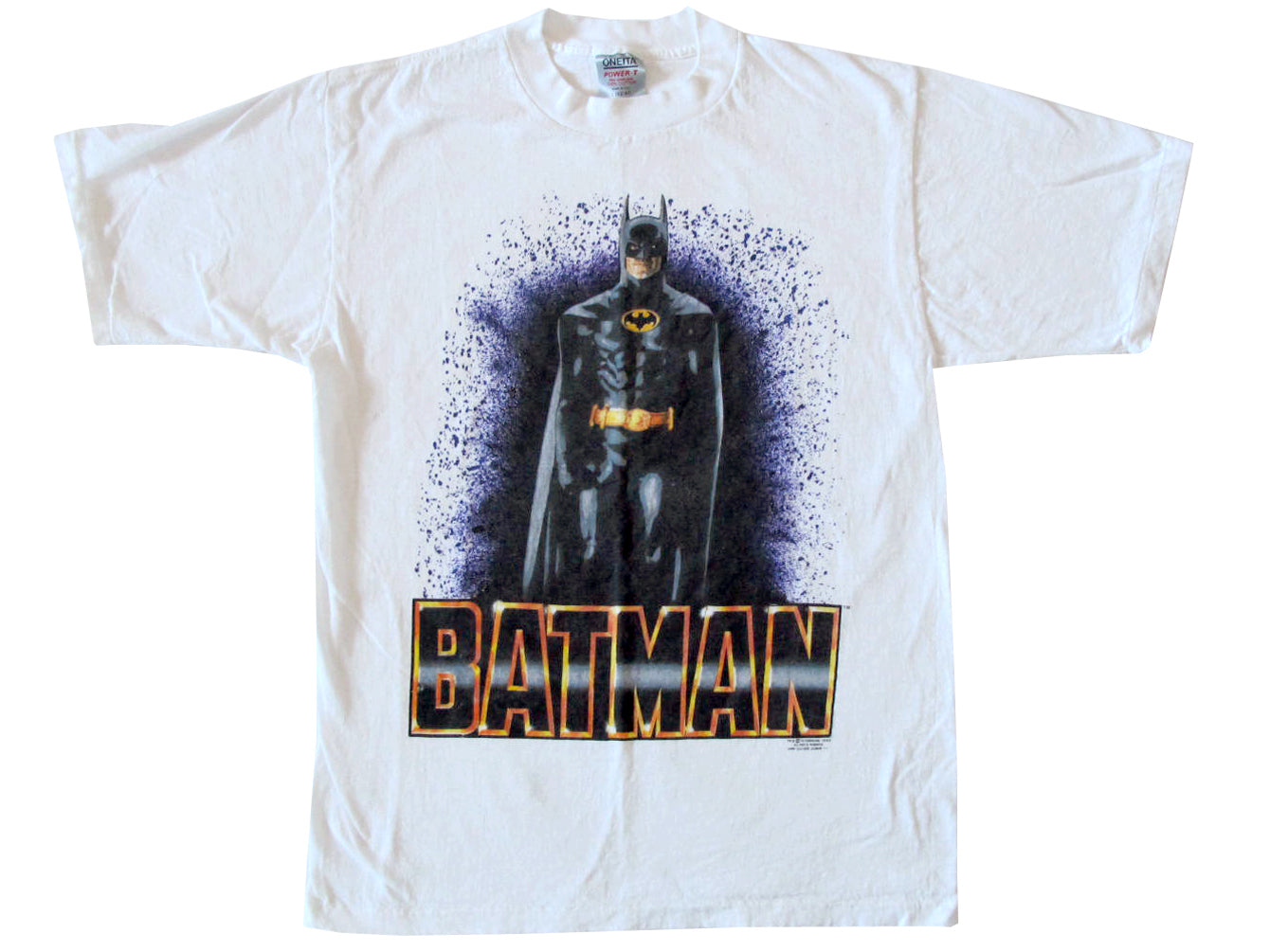 Vintage Batman Movie White T-Shirt Michael Keaton 80s 90s Tim Burton 