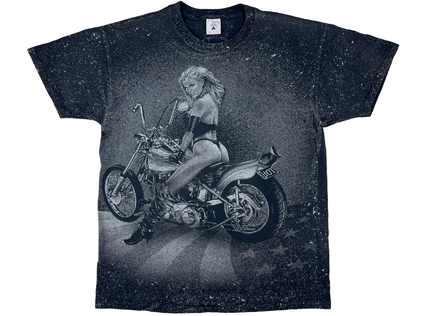 Vintage Biker Babe Long Island NY All Over Print T-Shirt Motorcycle New York AOP 90s