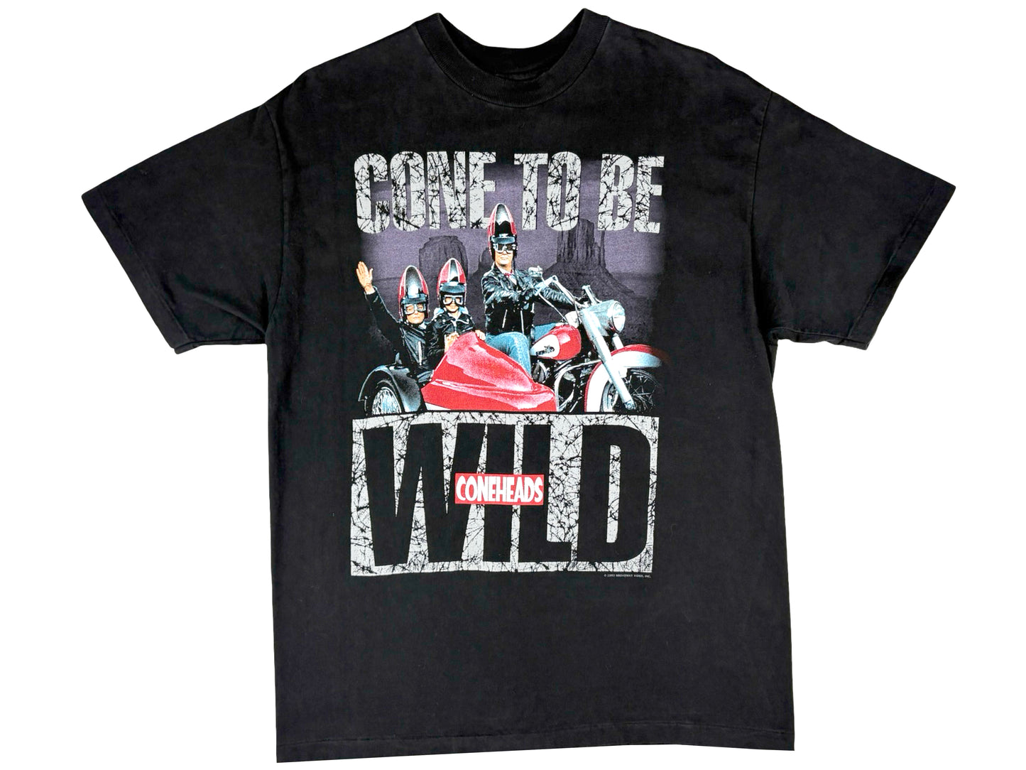 Vintage Coneheads 'Cone To Be Wild' Black T-Shirt 90s SNL Saturday Night Live Movie Cone Heads
