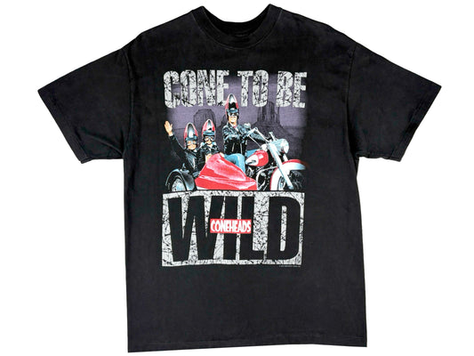 Vintage Coneheads 'Cone To Be Wild' Black T-Shirt 90s SNL Saturday Night Live Movie Cone Heads