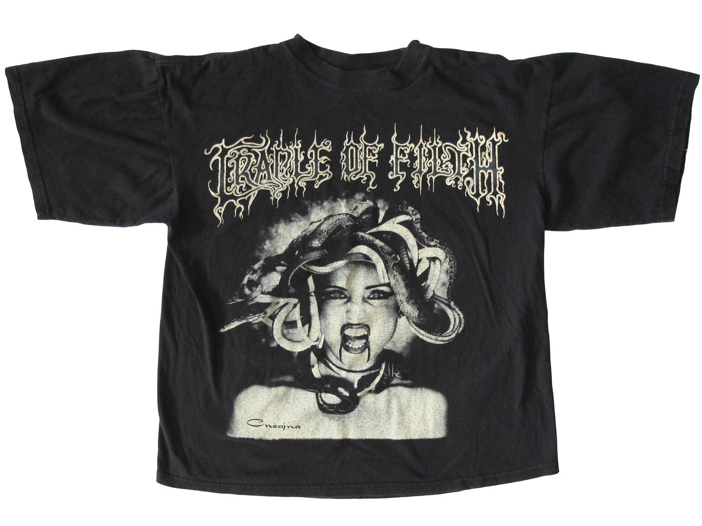 Vintage Cradle of Filth 'Sedusa Of Ravens & Angels' Black T-Shirt Black Metal UK 90s y2k