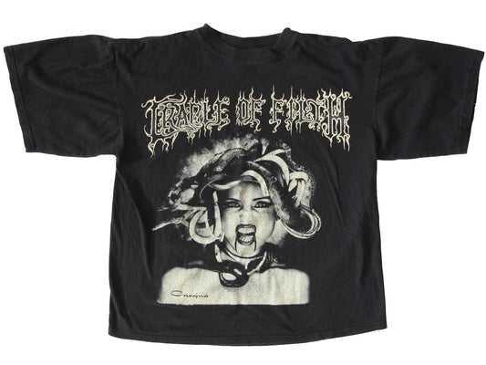 Vintage Cradle of Filth 'Sedusa Of Ravens & Angels' Black T-Shirt Black Metal UK 90s y2k