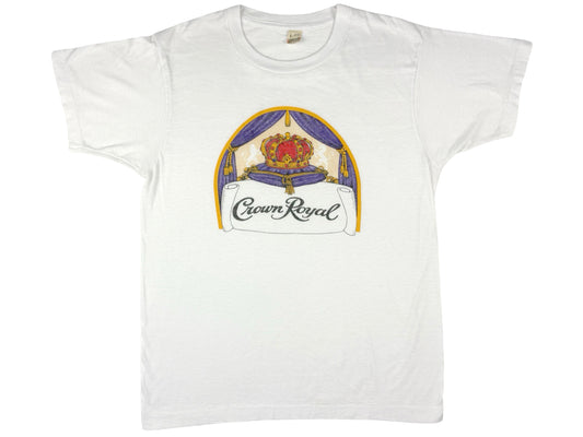 Vintage Crown Royal White T-Shirt Canadian Whisky 0s 90s
