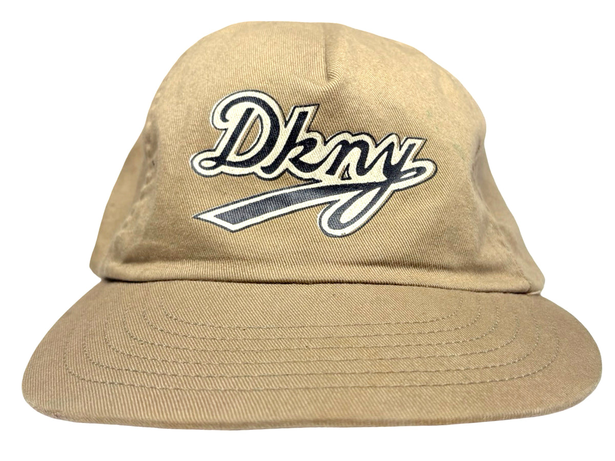 Vintage DKNY Tan Hat 90s Donna Karan