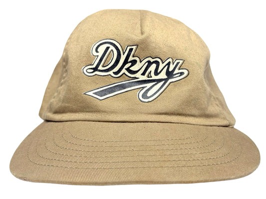 Vintage DKNY Tan Hat 90s Donna Karan
