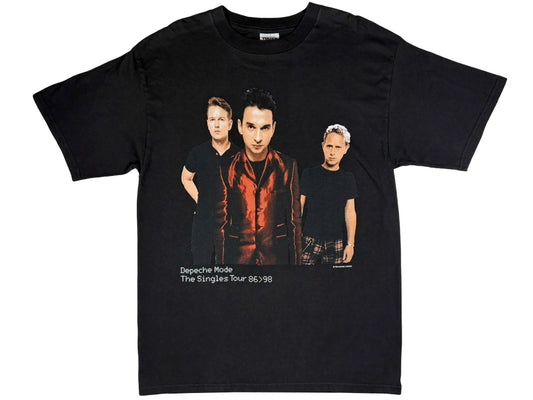 Vintage Depeche Mode 'The Singles Tour' Black T-Shirt 90s Greatest Hits Band Tee