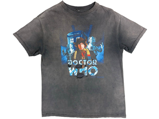Vintage Doctor Who Thrashed T-Shirt TV SHow Movie UK BBC British Sci-Fi Science Fiction