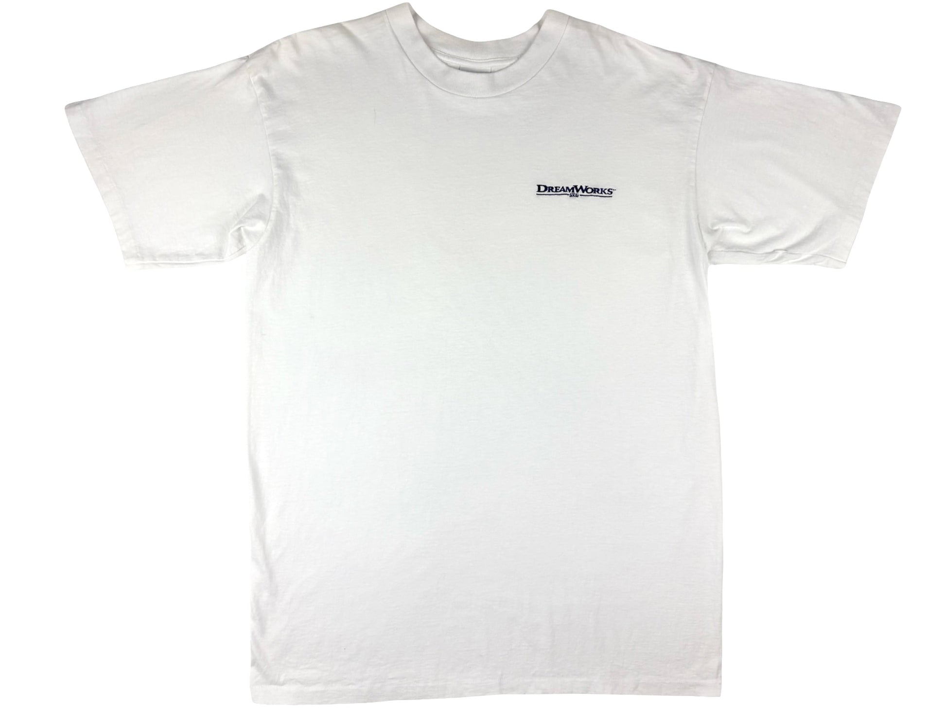 Vintage Dreamworks Embroidered White T-Shirt Animation Studio Cartoon 90s