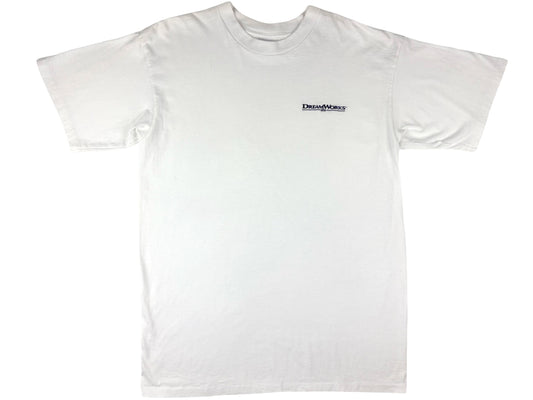 Vintage Dreamworks Embroidered White T-Shirt Animation Studio Cartoon 90s