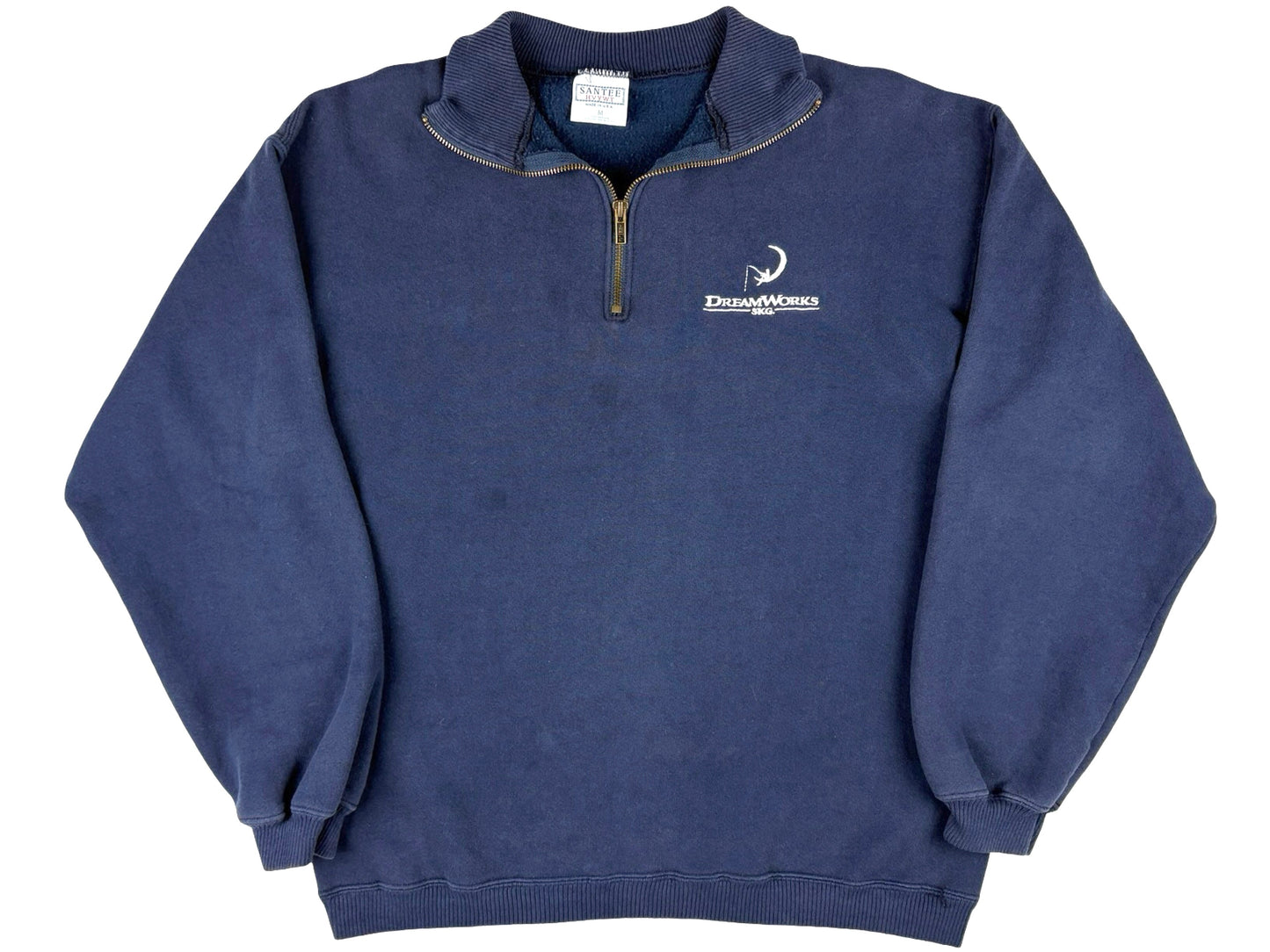 Vintage Dreamworks Embroidered Blue Quarter Zip Sweatshirt 90s y2k