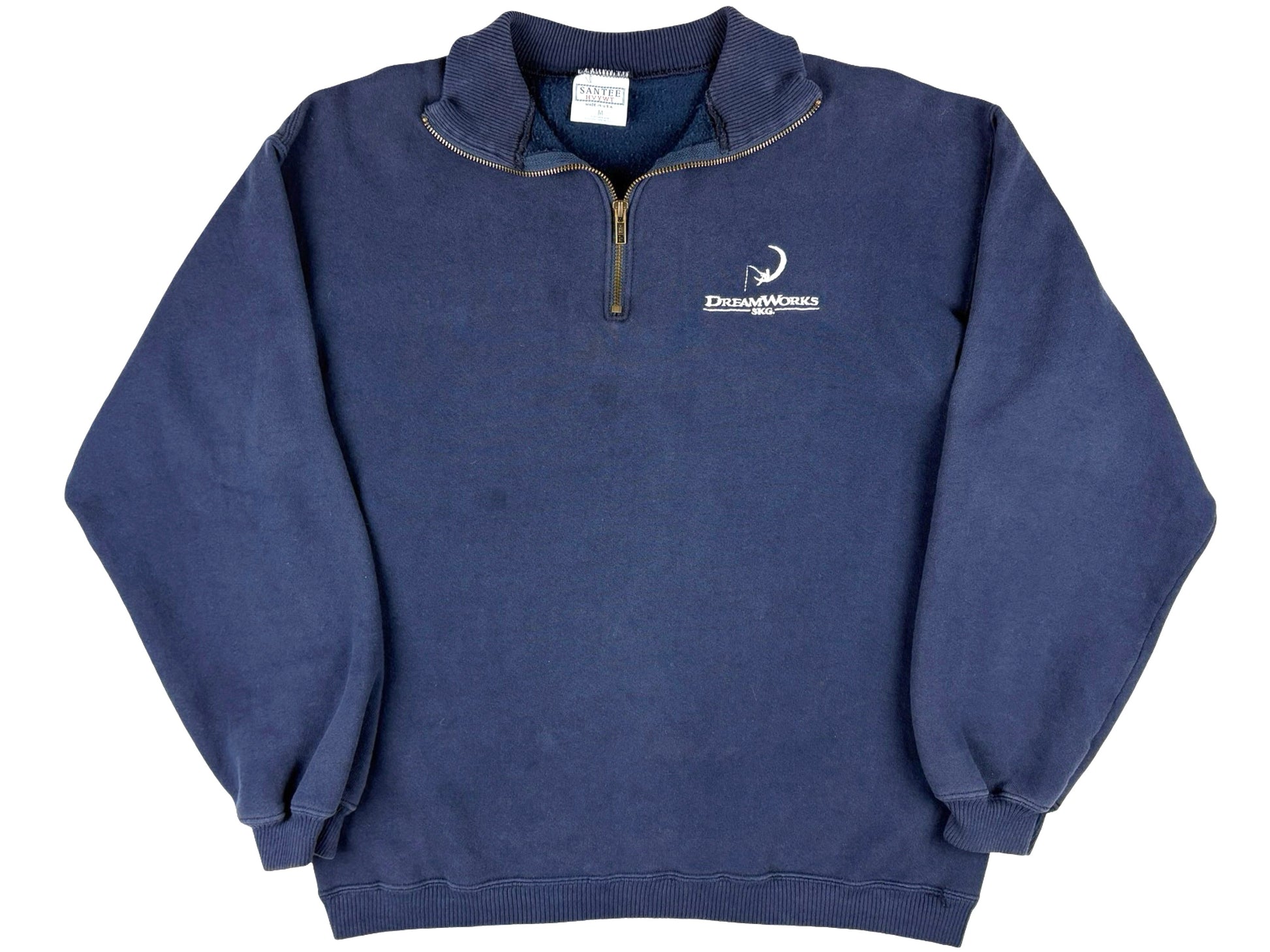 Vintage Dreamworks Embroidered Blue Quarter Zip Sweatshirt 90s y2k