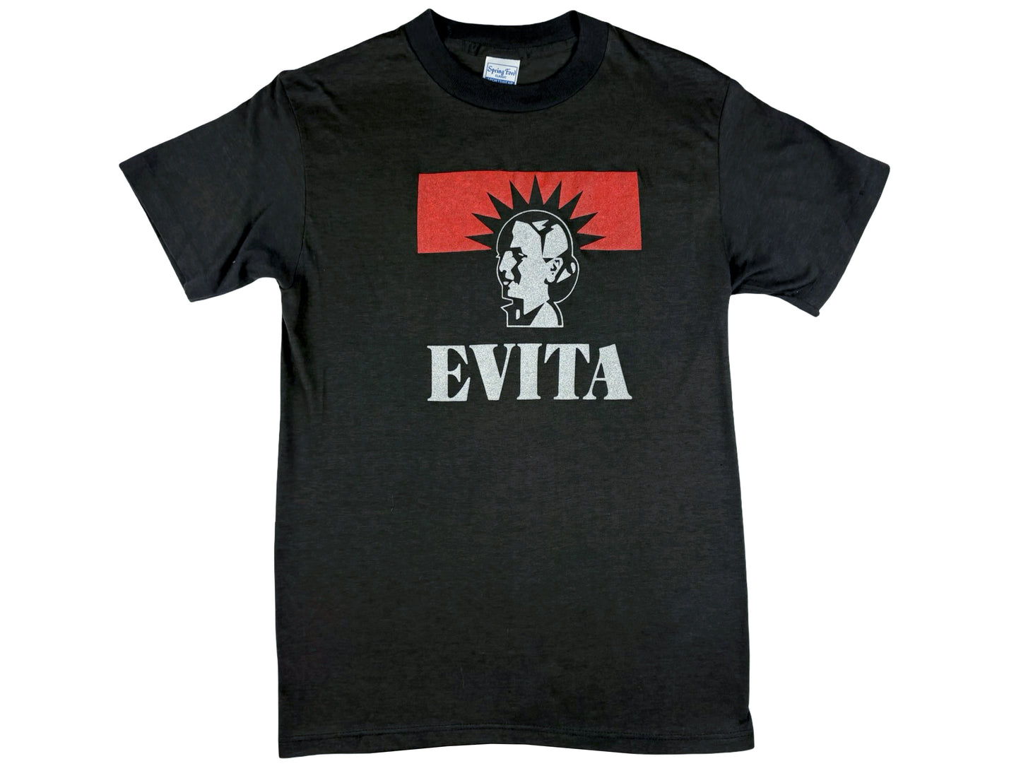 Vintage Evita Black T-Shirt 80s 90s Musical Play Madonna 