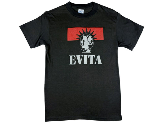 Vintage Evita Black T-Shirt 80s 90s Musical Play Madonna 