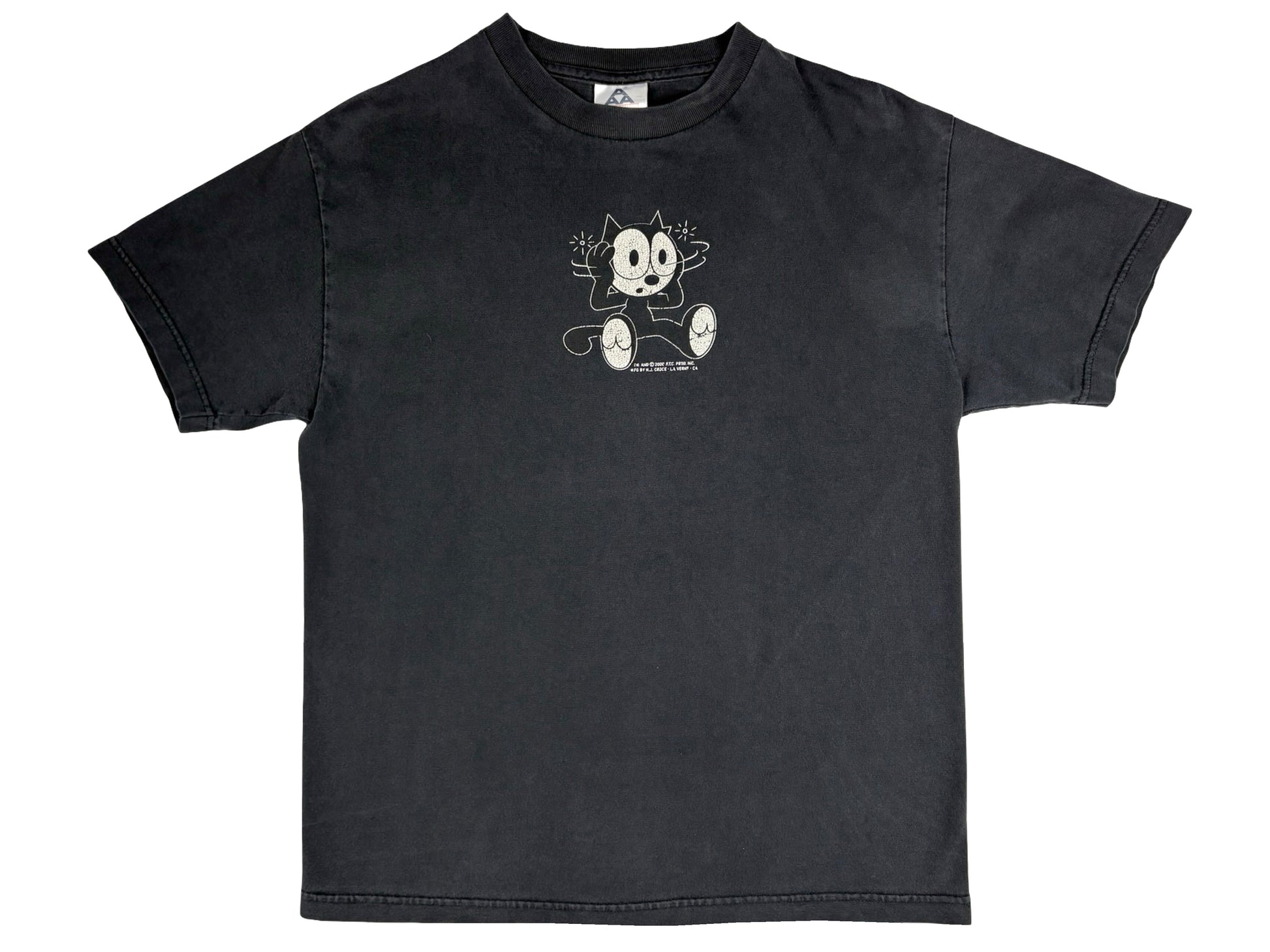 Vintage Felix The Cat T-Shirt Y2k 2000 Cartoon Comic Strip Black Cat 