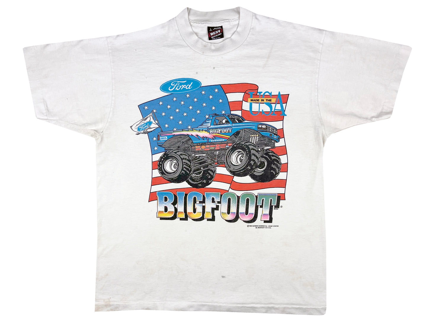 Vintage Ford Big Foot Monster Truck White T-Shirt