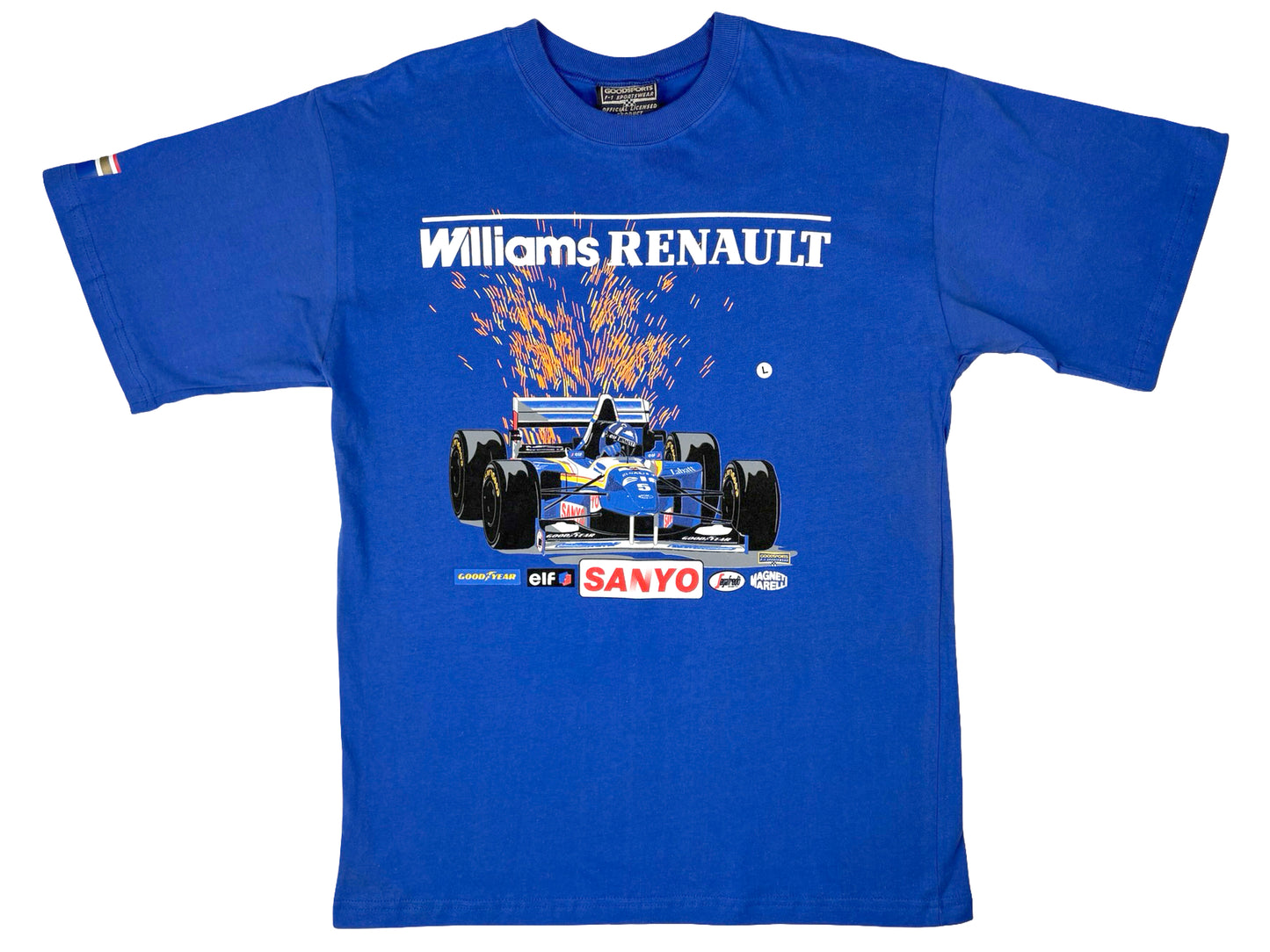Vintage Formula 1 Williams Renault Blue T-Shirt Car auto racing race 
