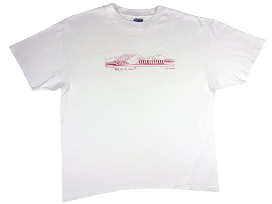 Vintage Frank Lloyd Wright Taliesin West White T-Shirt 80s 90s Architect Architecture