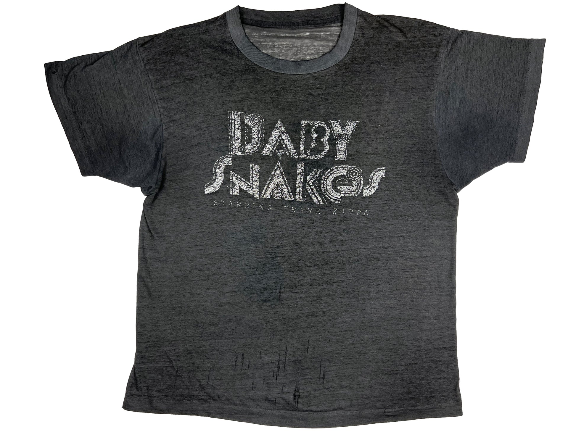 Vintage Frank Zappa 'Baby Snakes' Threadbare Black T-Shirt 80s Band