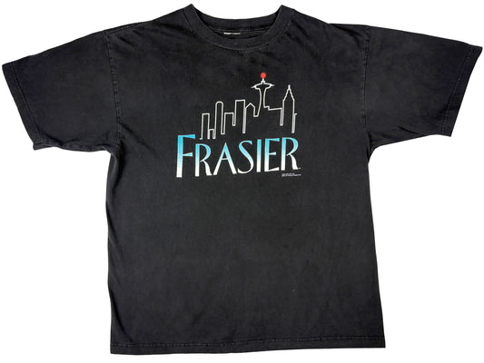 Vintage Frasier Black T-Shirt TV Show 90s Sitcom Comedy Cheers Kelsey Grammer