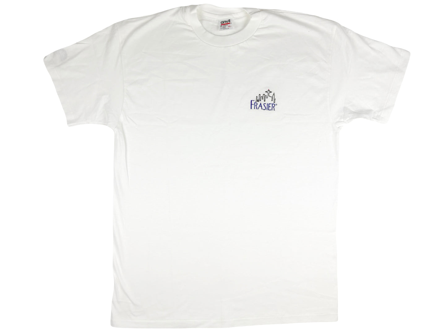 Vintage Frasier Embroidered White T-Shirt 90s TV Show Comedy Cheers