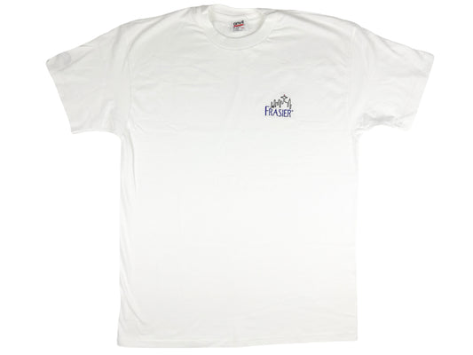 Vintage Frasier Embroidered White T-Shirt 90s TV Show Comedy Cheers