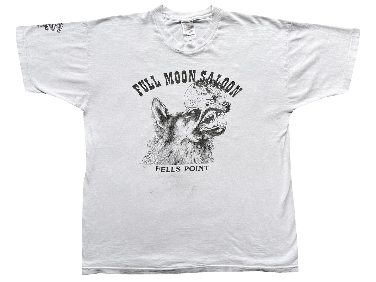 Vintage Full Moon Saloon Fells Point grey T-Shirt