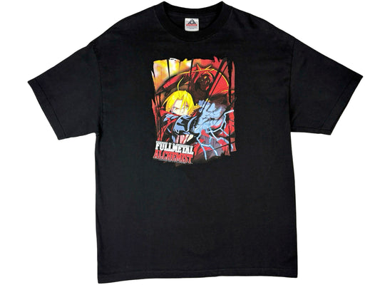 Vintage Fullmetal Alchemist Black T-Shirt Anime Ova Manga TV Show 90s y2k