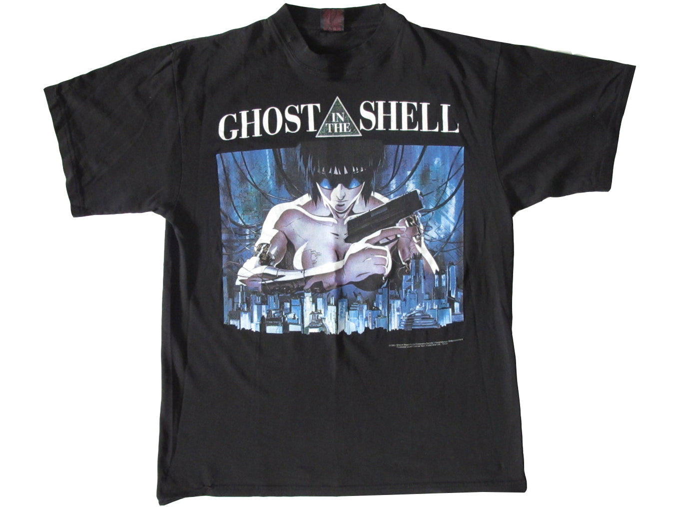 Vintage Ghost In The Shell black T-Shirt Movie Ova Anime Manga 90s