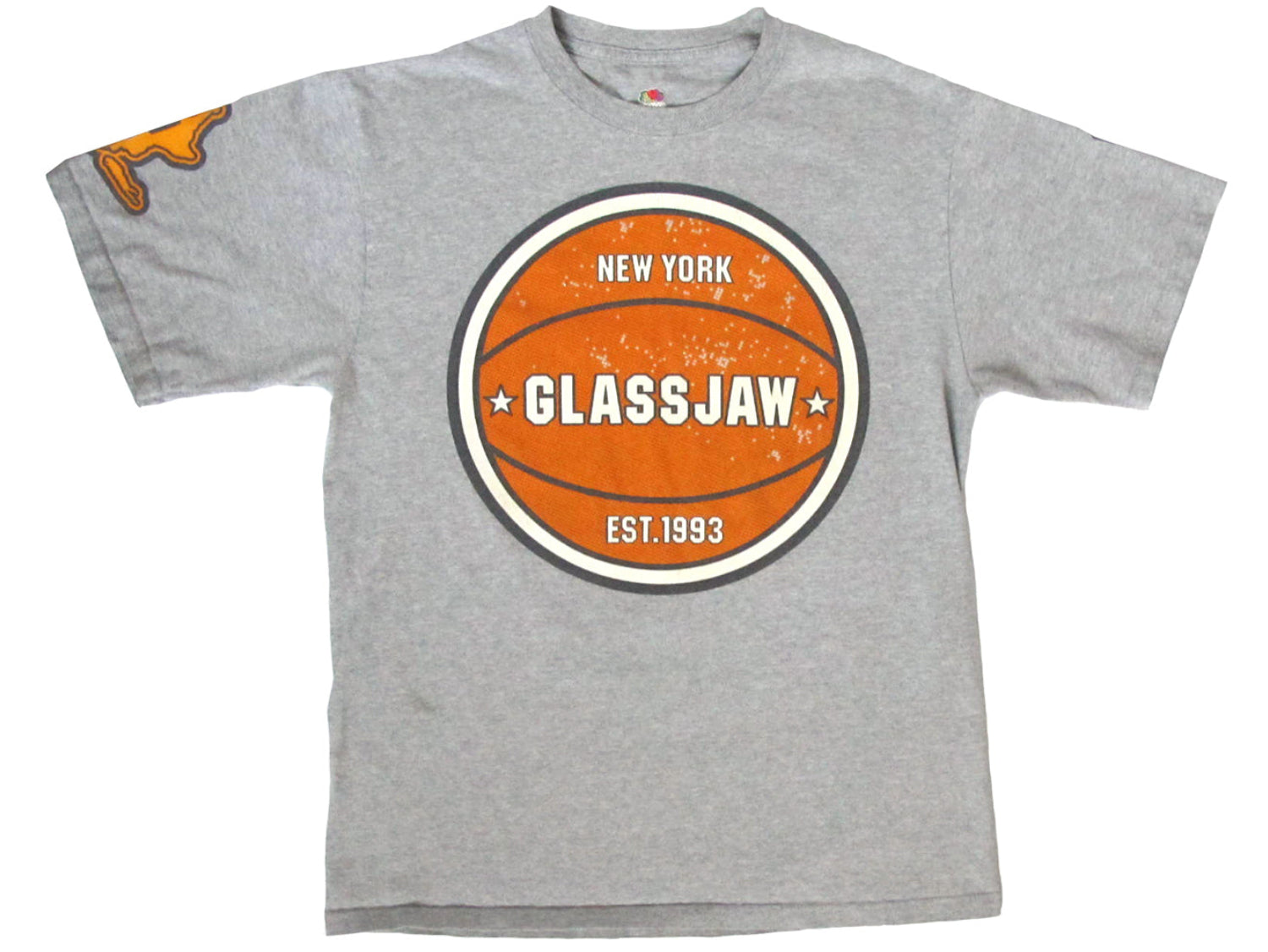 Vintage Glassjaw Basketball Grey T-Shirt LIHC long island hardcore New York band Tee y2k