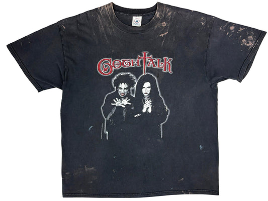 Vintage Goth Talk Thrashed Black T-Shirt 90s Comedy SNL Saturday Night Live 