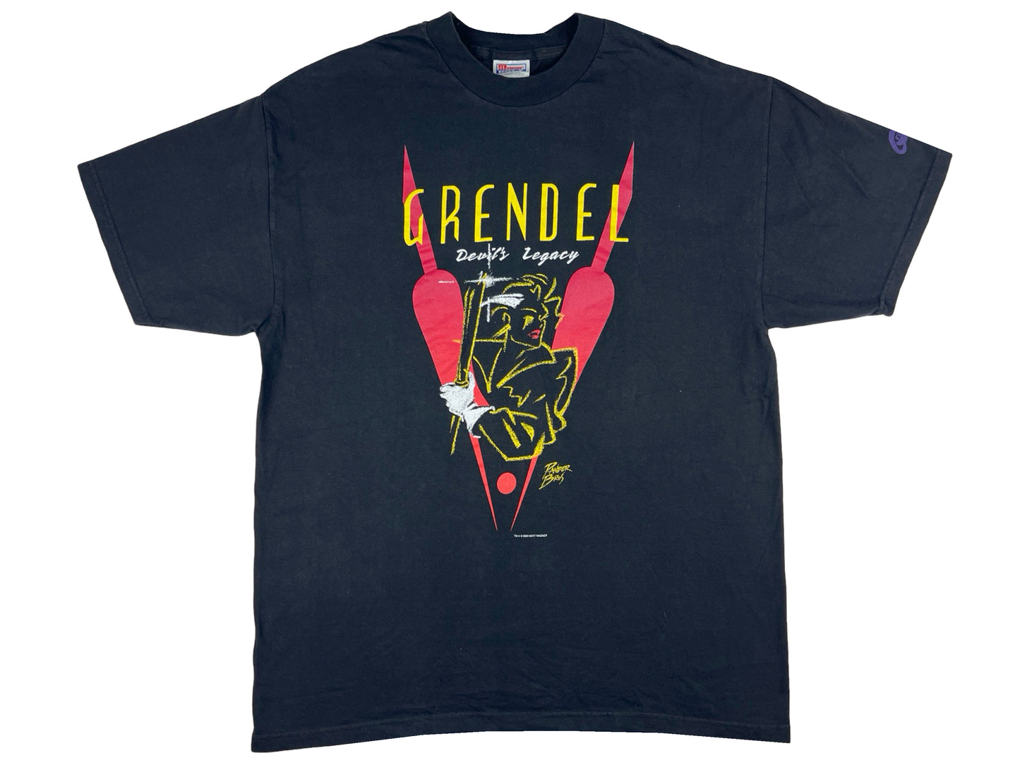 Vintage Grendel 'Devils Legacy' Black T-Shirt Comic Book Comics Graphitti 90s