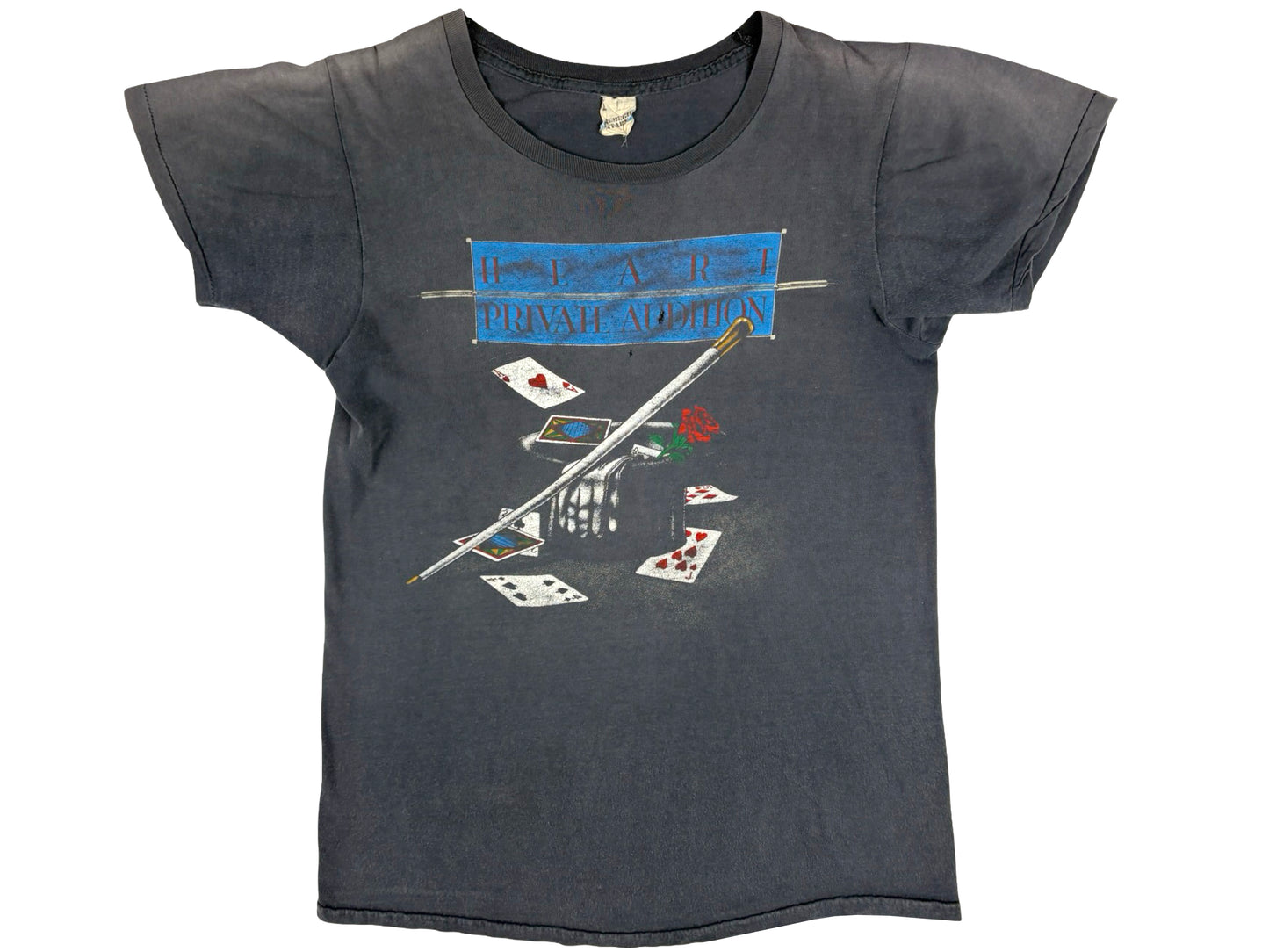 Vintage Heart 'Private Audition' 1982 Tour Black T-Shirt 80s Rock & Roll band