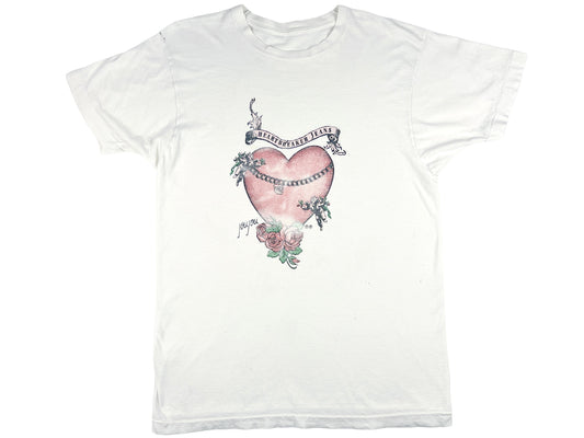 Vintage Heartbreaker Jeans Joujou White T-Shirt 80s 90s