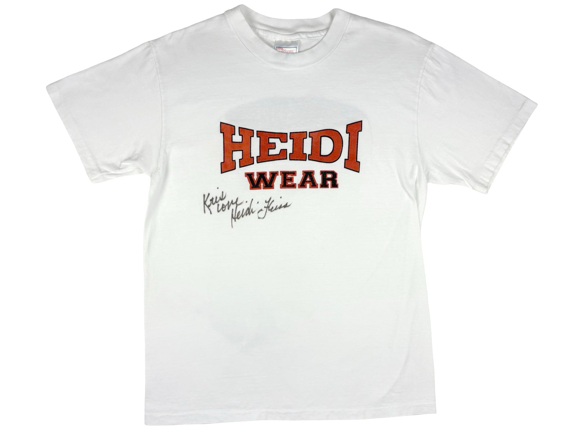 Vintage Heidi Wear Signed T-Shirt Fleiss 90s Madam Escort Scandal Hollywood California