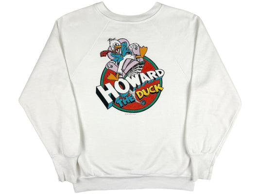 Vintage Howard The Duck White Sweatshirt 80s Marvel Comics Movie Comic Book
