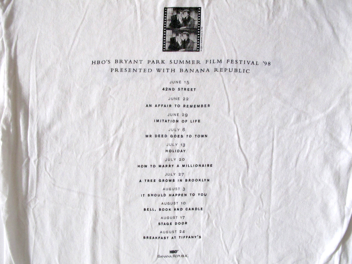 Banana Republic Bryant Park Summer Film Festival 1998 T-Shirt