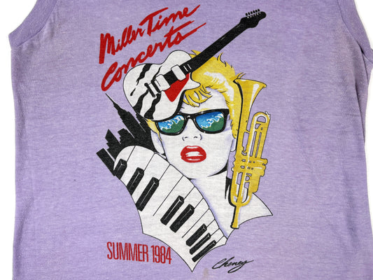 Miller Time Concerts Summer 1984 Sleeveless T-Shirt