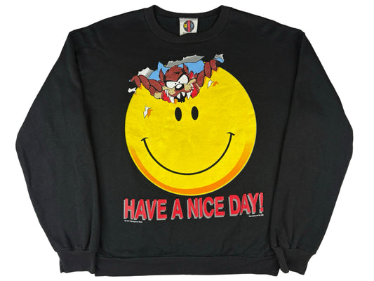 Taz Smiley Face have A Nice Day Sweatshirt